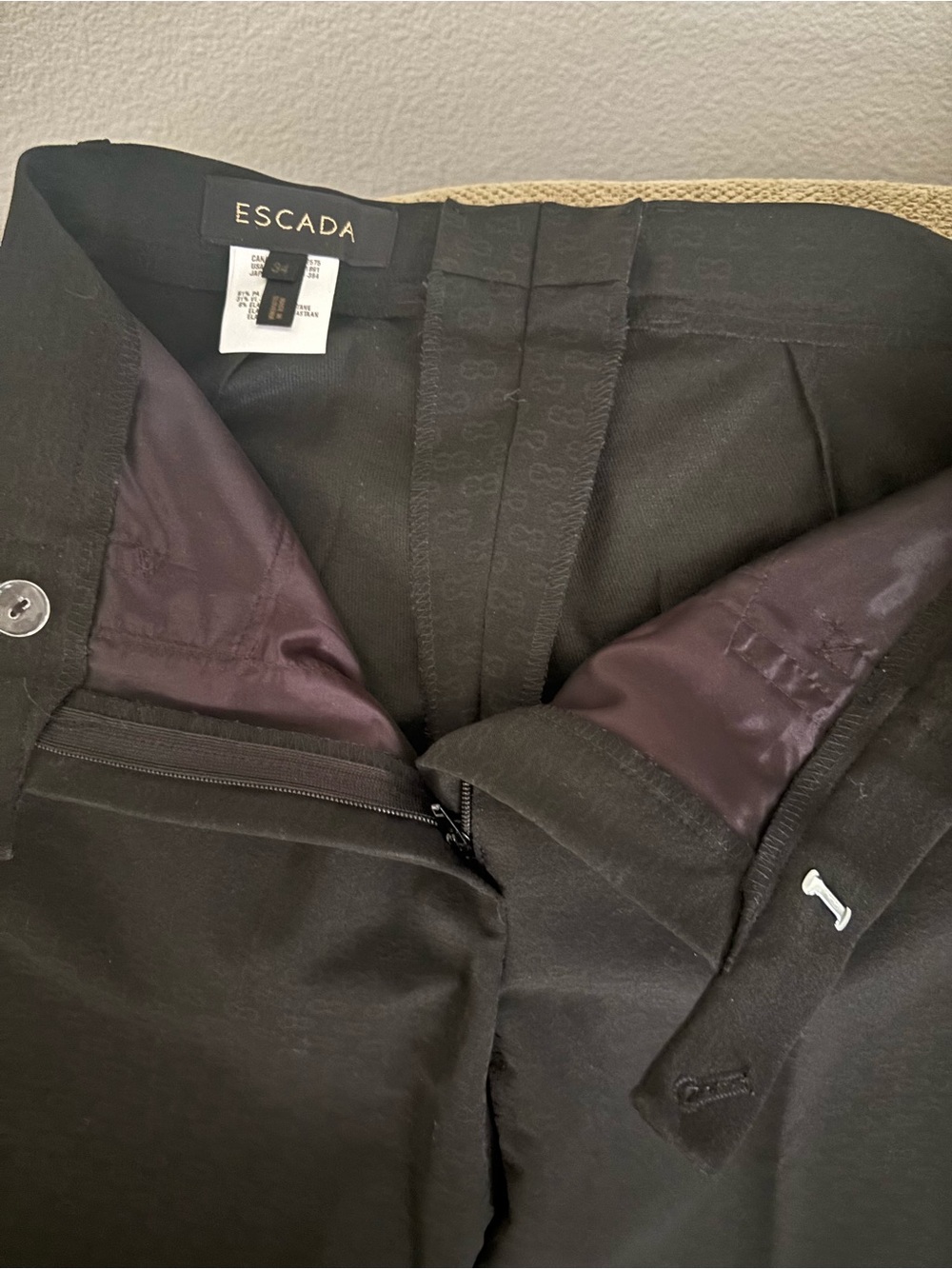 Escada Black Tailored Dress Pants
